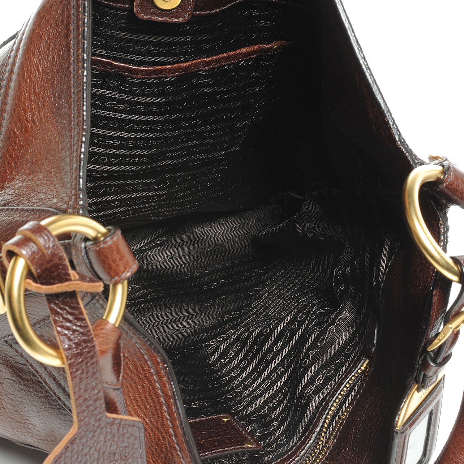 Prada Cervo Antik Hobo Cacao Sfumato 5 of 8