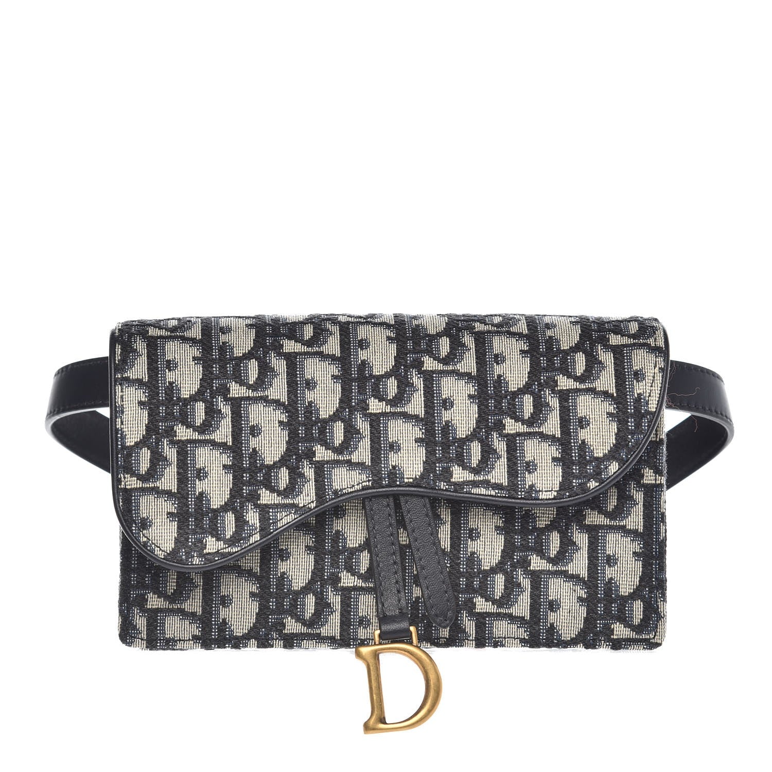 Christian Dior Oblique Saddle Belt Bag Blue 1 of 8