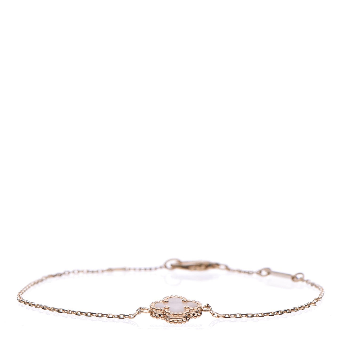 18K Yellow Gold Mother of Pearl Sweet Alhambra Bracelet