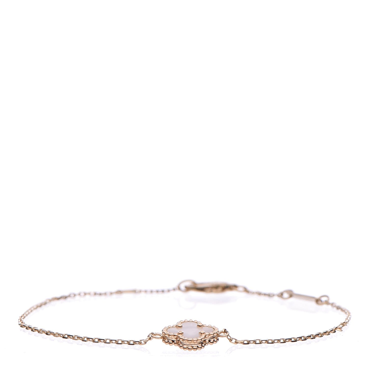 Van Cleef & Arpels 18K Yellow Gold Mother of Pearl Sweet Alhambra Bracelet 7 of 8