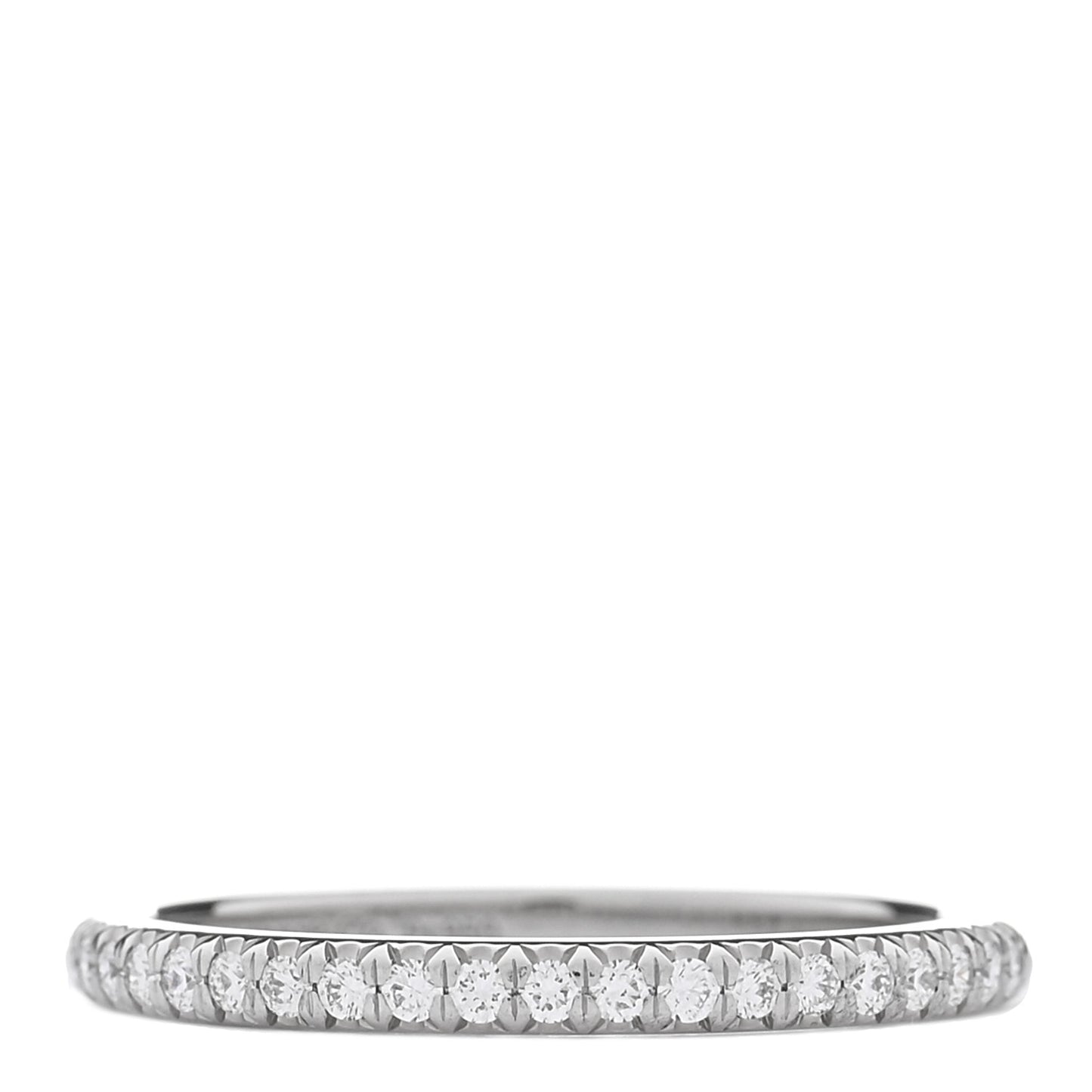 Platinum Diamond .17ctw Soleste Half Eternity Band Ring 53 6.5