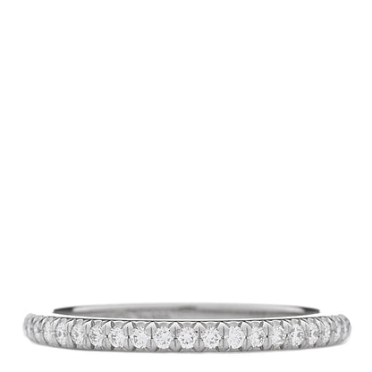Tiffany Platinum Diamond .17ctw Soleste Half Eternity Band Ring 53 6.5 1 of 5