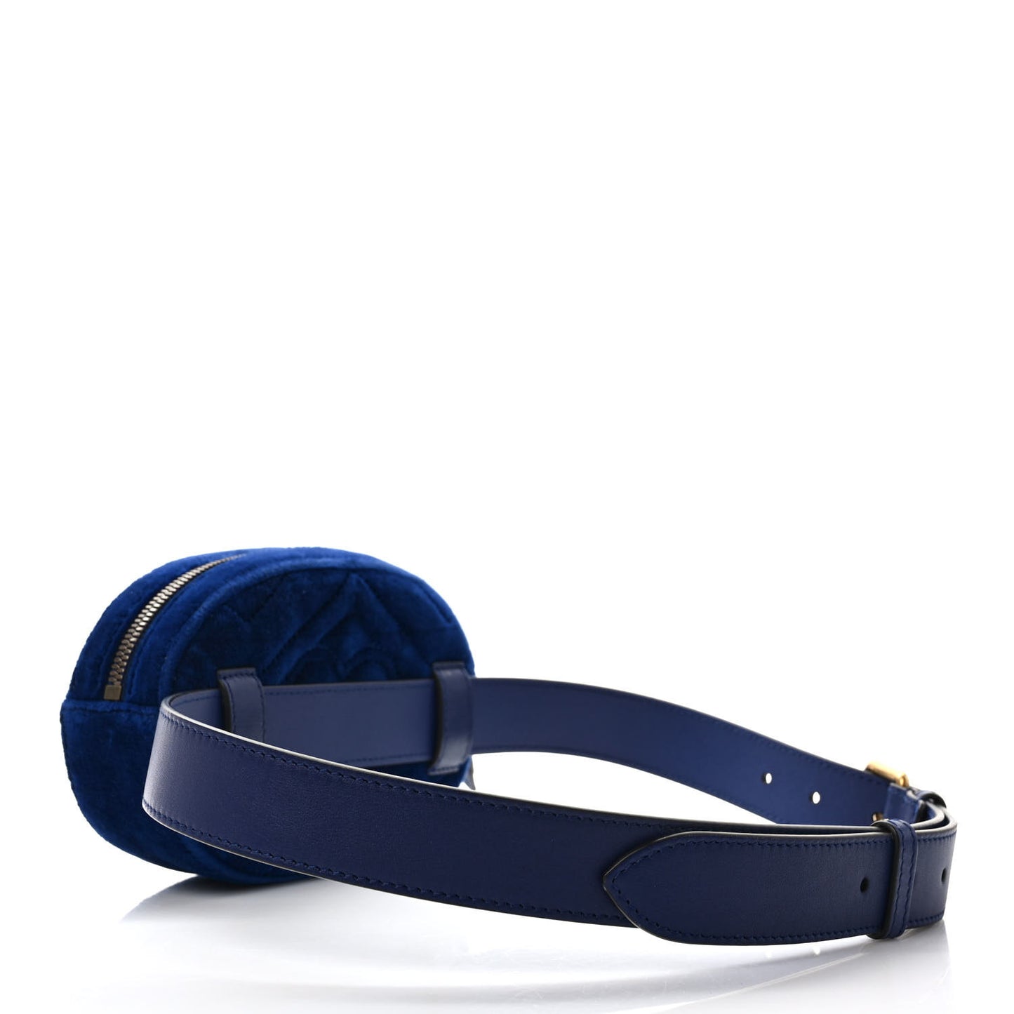 Velvet Matelasse GG Marmont Belt Bag 85 34 Cobalt Blue