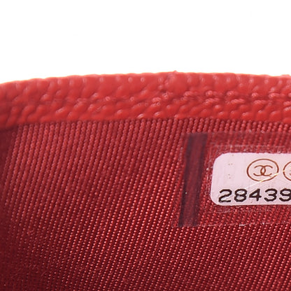 Chanel Caviar Quilted Card Holder Red 8 of 8