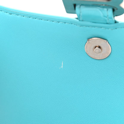 Balenciaga Shiny Calfskin Crocodile Embossed Hourglass Top Handle Bag XS Turquoise 11 of 11