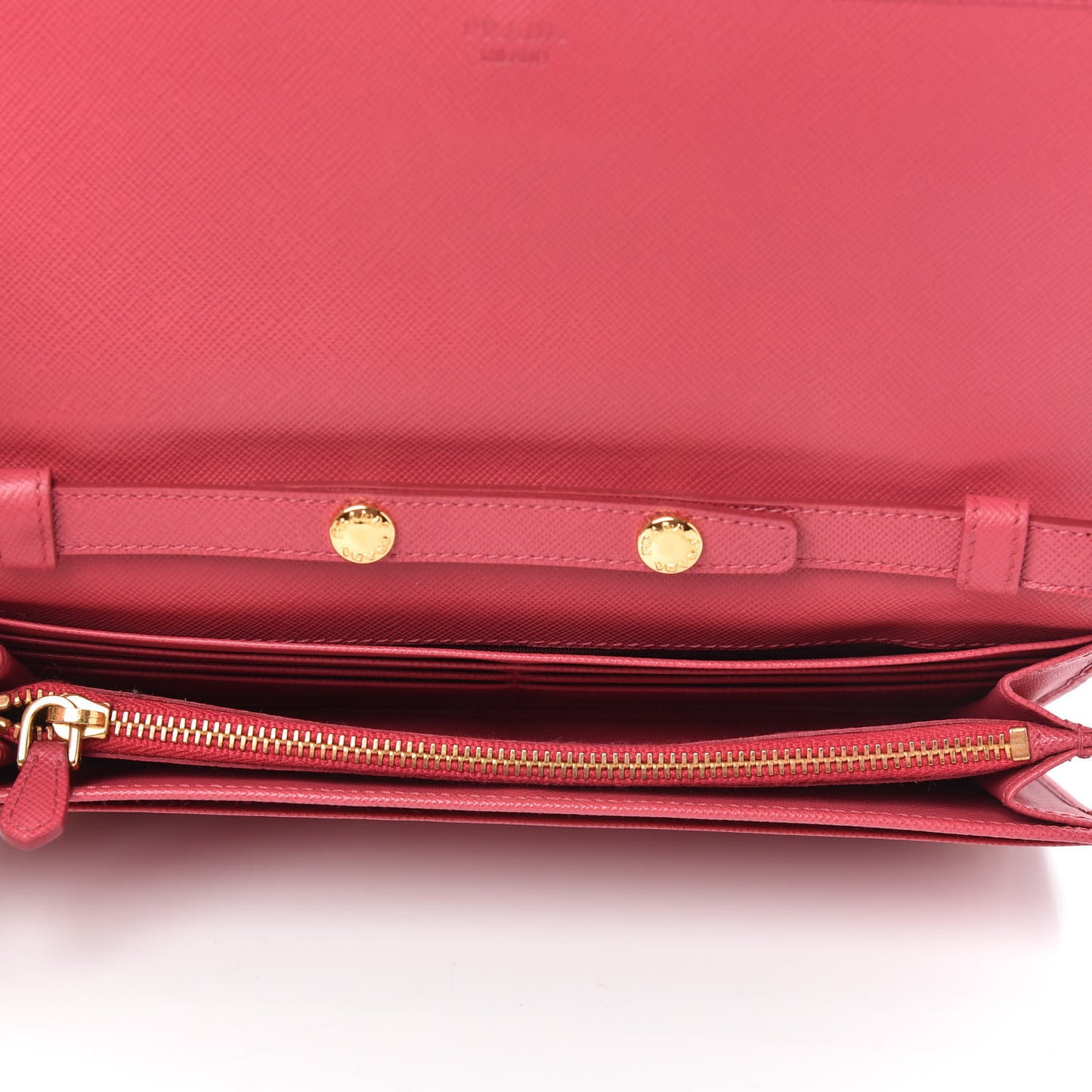Saffiano Metal Oro Chain Wallet Peonia