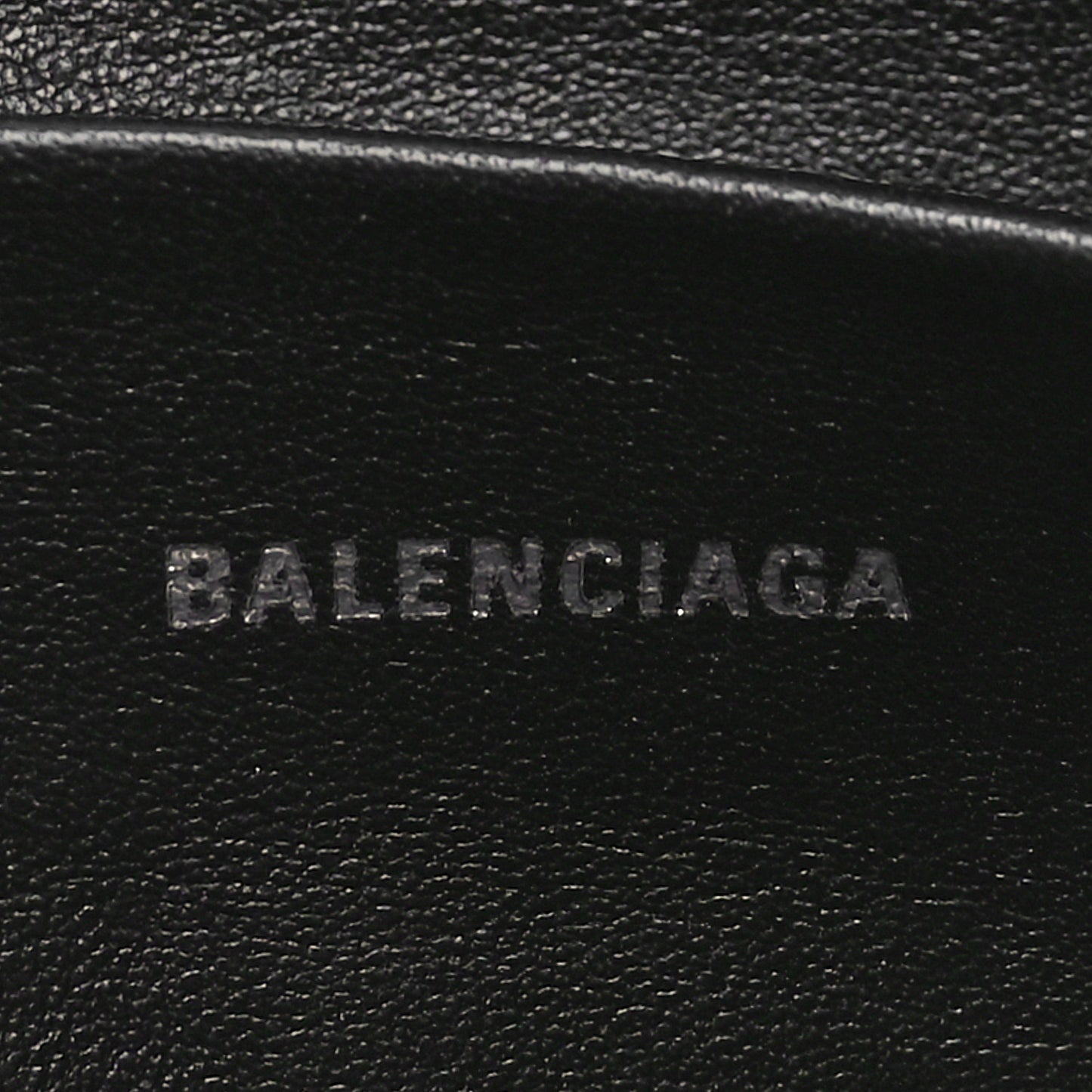 Sheepskin Shearling Contrasted Logo Large Zip Pouch Black