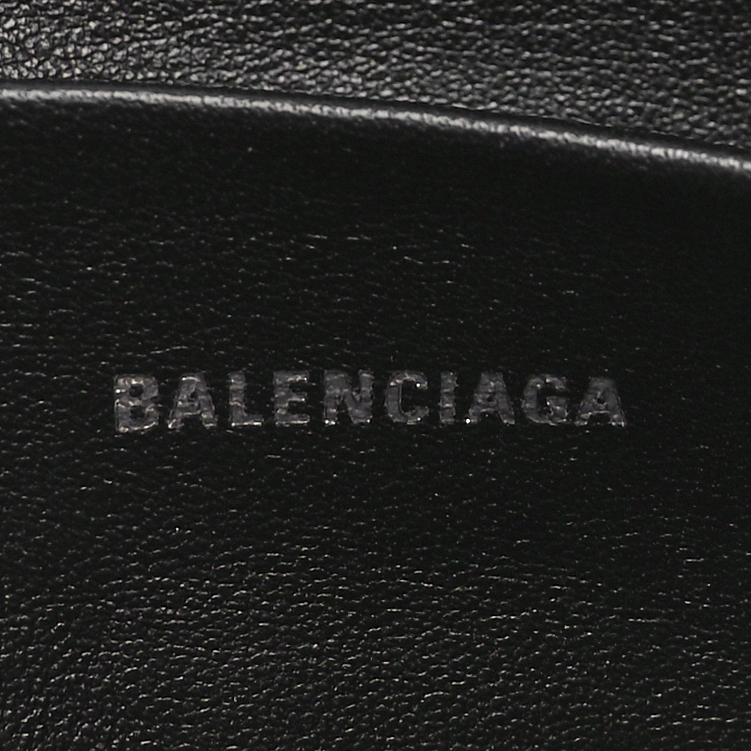 Balenciaga Sheepskin Shearling Contrasted Logo Large Zip Pouch Black 6 of 10