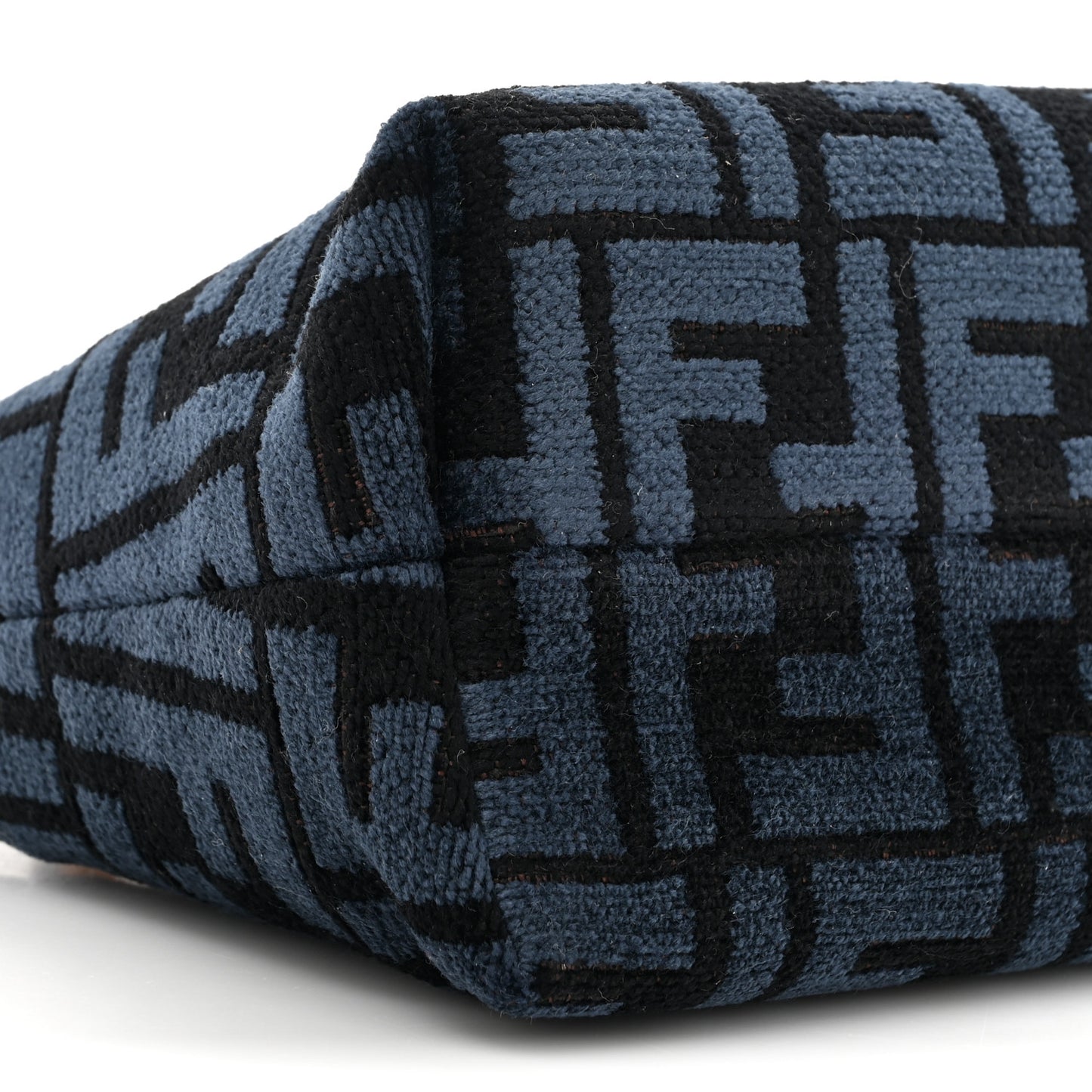 Chenille Vitello King Plexiglass FF Mini By The Way Top Handle Boston Bag Blue Black