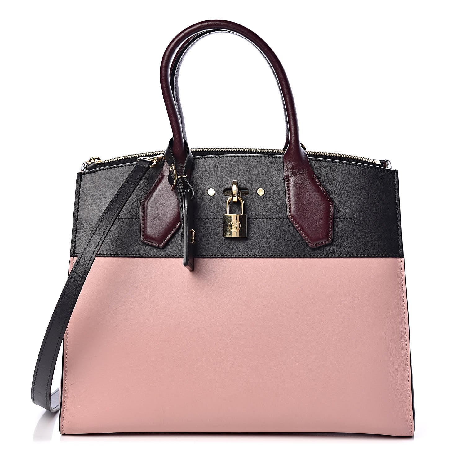 Louis Vuitton Calfskin City Steamer MM Magnolia Black 1 of 13
