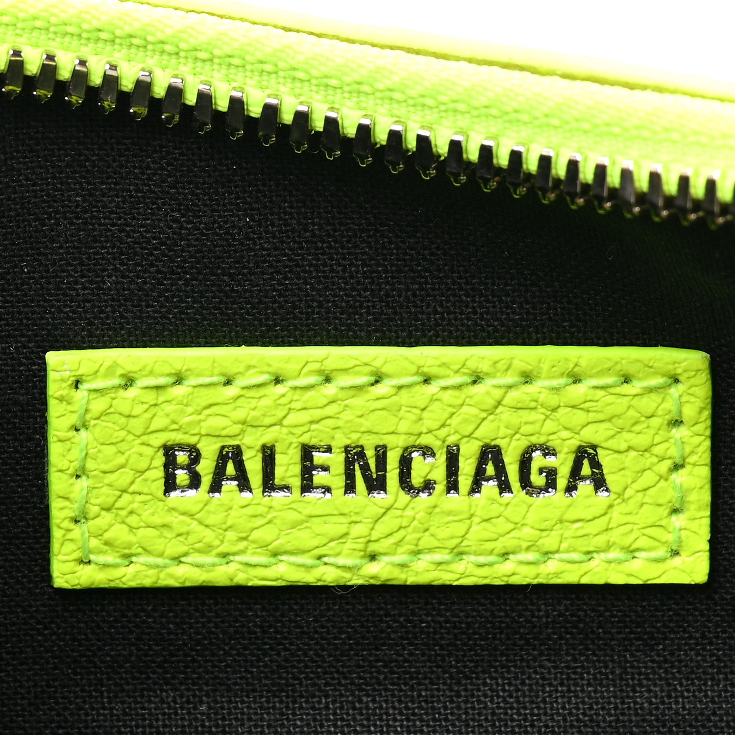 Balenciaga Agneau Arena Le Cagole Chain Shoulder Bag XS Fluo Yellow 6 of 9