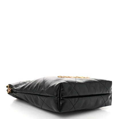 Chanel Shiny Calfskin Quilted Mini Chanel 22 Black 4 of 11
