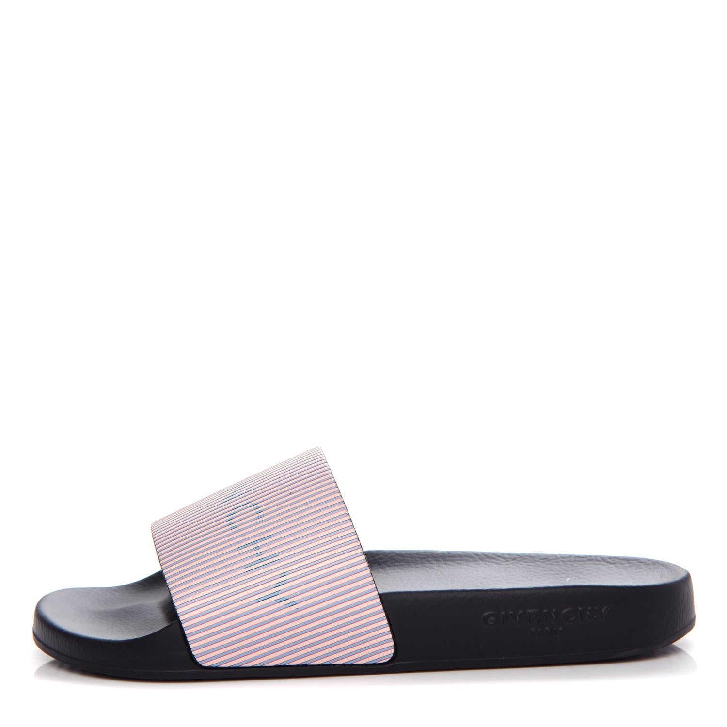 Givenchy Metallic Calfskin Logo Womens Pool Slide Sandals 37 Light Pink 1 of 12