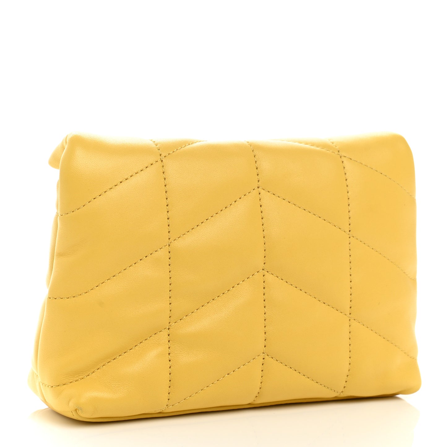 Lambskin Monogram Loulou Puffer Pouch Clutch Yellow