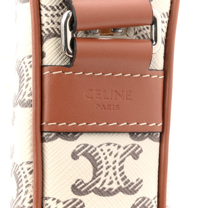 Celine Triomphe Canvas Medium Messenger Bag Tan Ecru 11 of 19