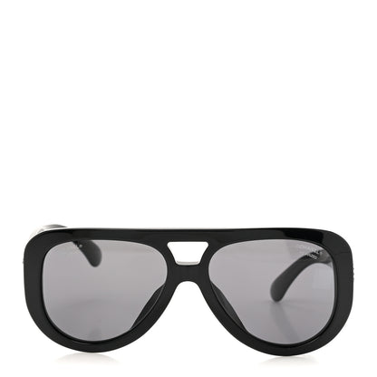 Chanel Resin Polarized Sunglasses 5423-B-A Black 2 of 8