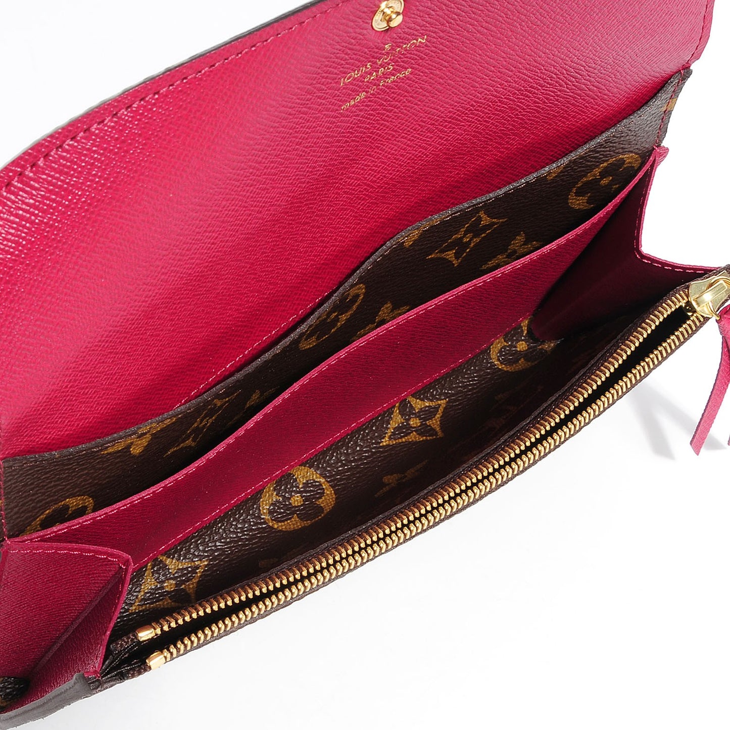 Monogram Emilie Wallet Fuschia