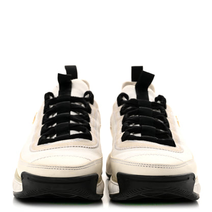 Chanel Velvet Calfskin Mixed Fibers CC Sneakers 39 Ivory Black 3 of 9