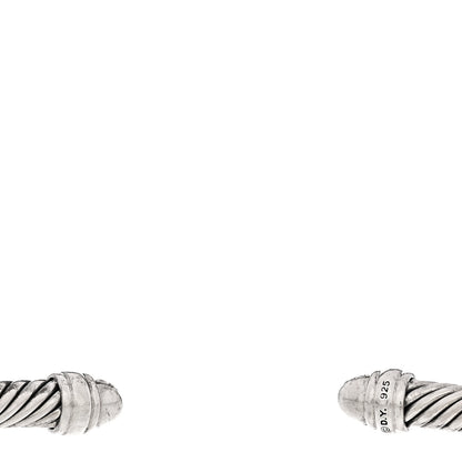 David Yurman Sterling Silver Pave Diamond 5mm Cable Classics Bracelet 3 of 3