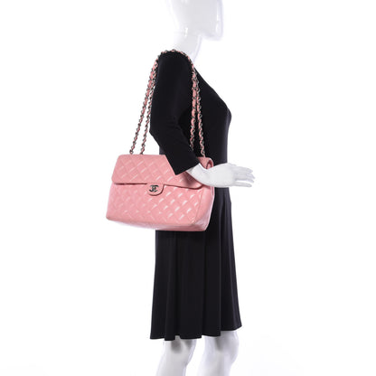 Chanel Caviar Quilted Jumbo Single Flap Pink 2 of 9