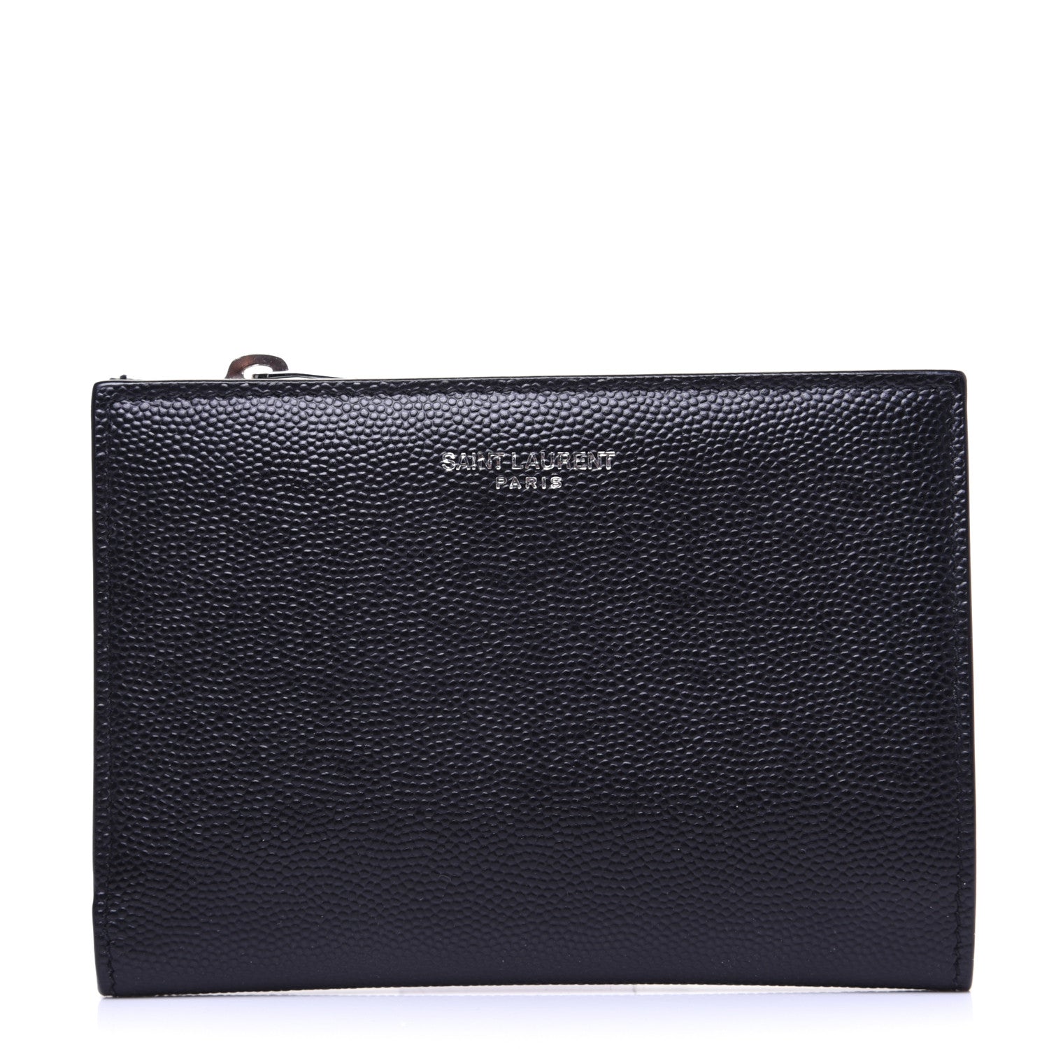 Saint Laurent Grain De Poudre Zipped Card Case Black 1 of 10