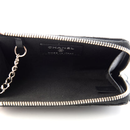 Chanel Caviar Camellia Embossed Key Holder Case Black 5 of 8