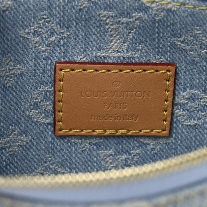 Louis Vuitton Monogram Denim CarryAll PM Pochette Sky Blue 6 of 6