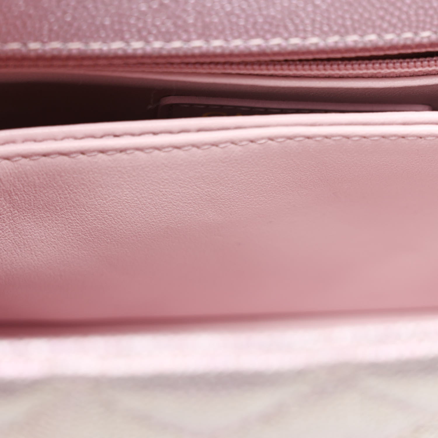 Chanel Metallic Caviar Quilted Mini Coco Handle Flap Light Pink 12 of 13