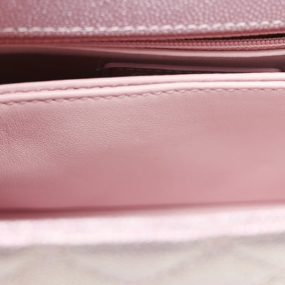 Chanel Metallic Caviar Quilted Mini Coco Handle Flap Light Pink 12 of 13