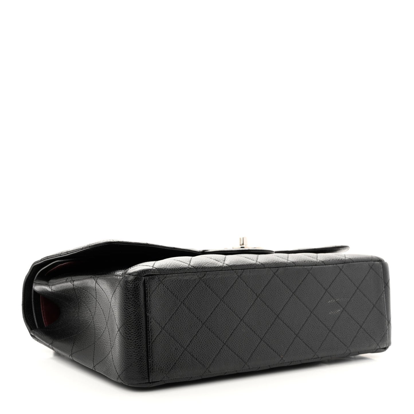 Caviar Quilted Maxi Double Flap Black