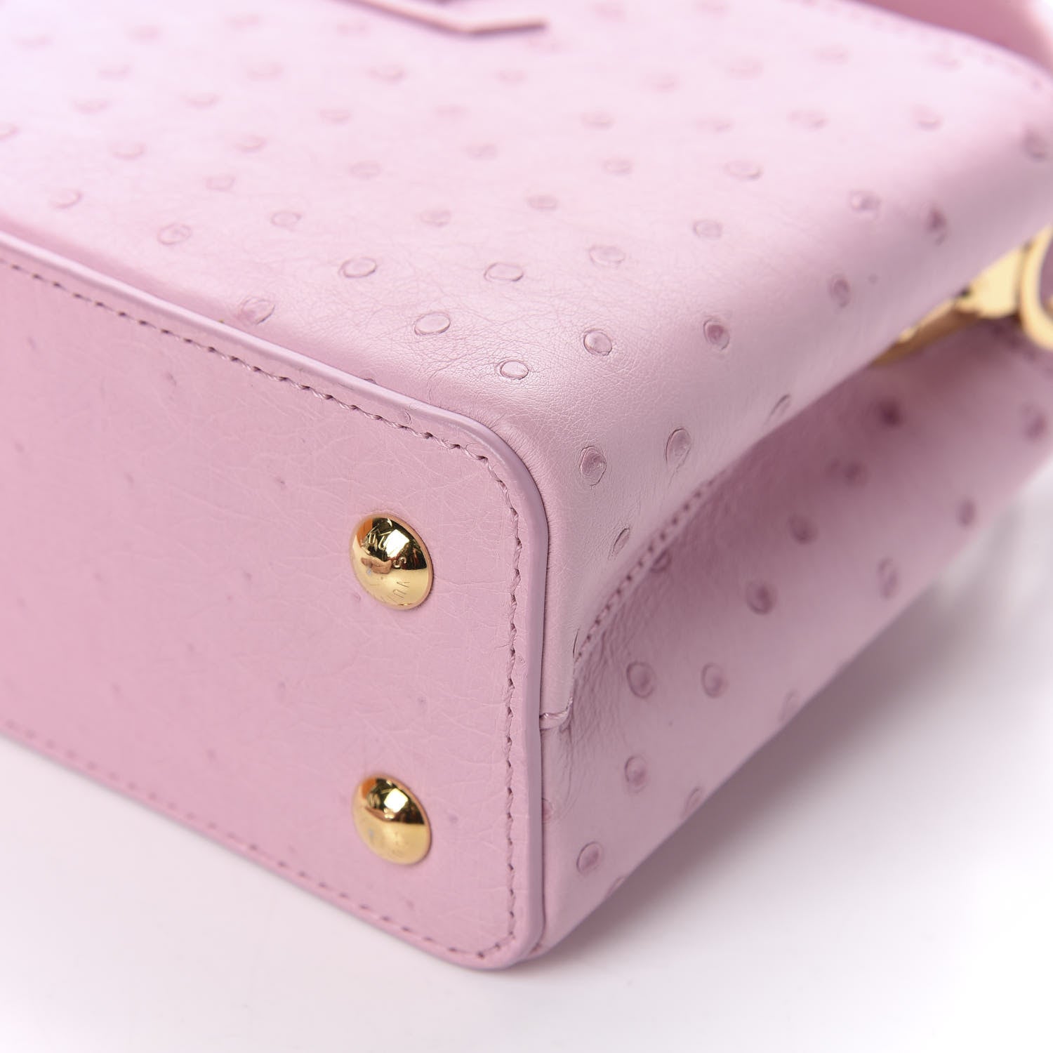 Louis Vuitton Ostrich Capucines BB Pink 7 of 10