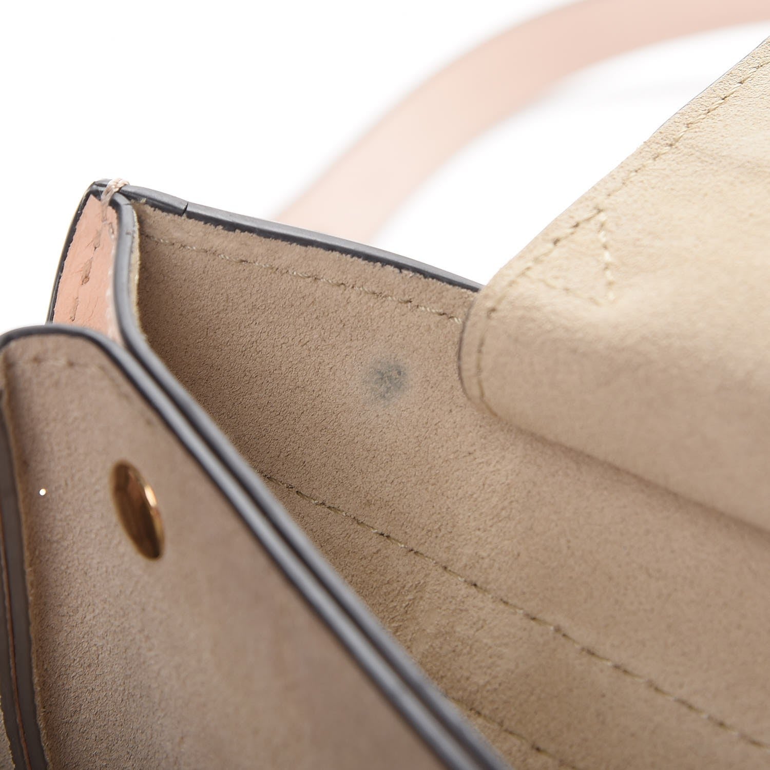 Chloe Suede Calfskin Small Faye Shoulder Bag Cement Pink 8 of 14
