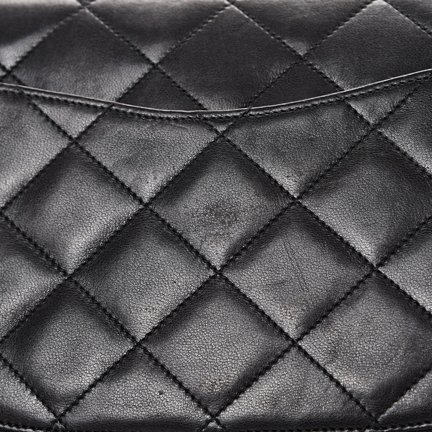 Lambskin Quilted Small Double Flap Black