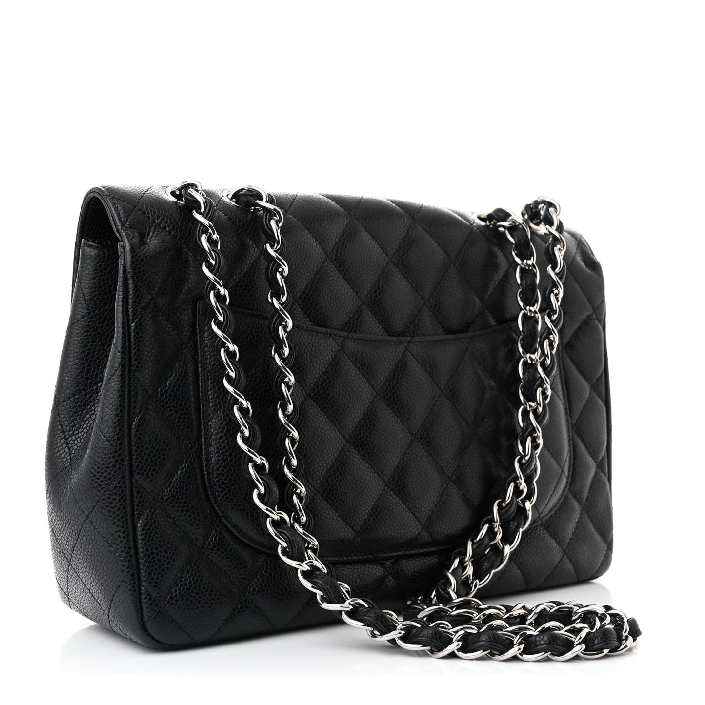 Caviar Quilted Jumbo Single Flap Black