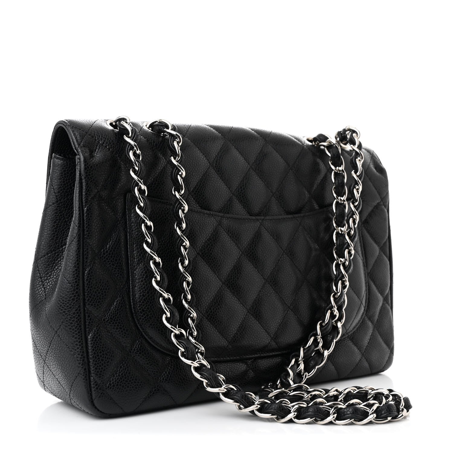 Chanel Caviar Quilted Jumbo Single Flap Black 3 of 11