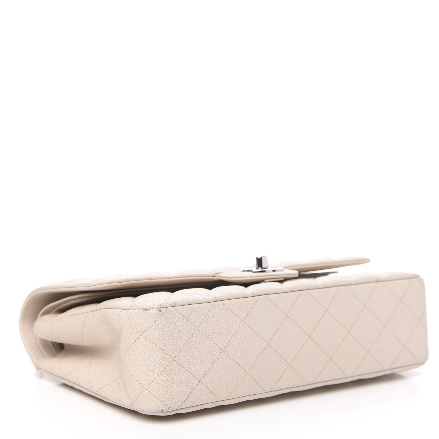Chanel Caviar Quilted Medium Double Flap Light Beige 4 of 16