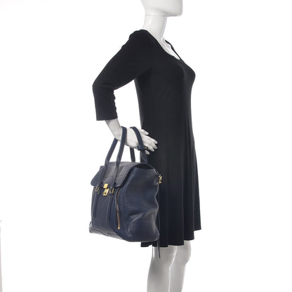3.1 Phillip Lim 3.1 Textured Calfskin Large Pashli Satchel Ink 3 of 18