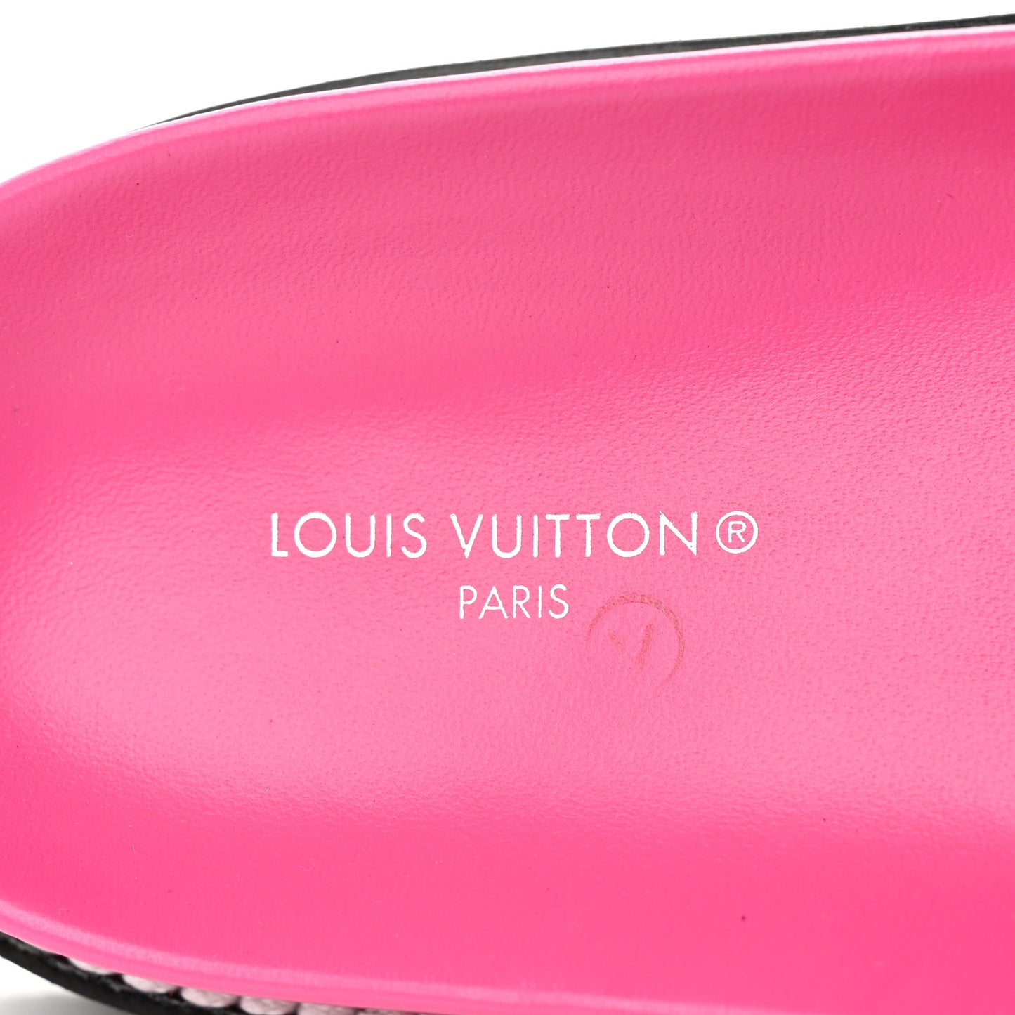 Calfskin Embossed Monogram Sunset Flat Comfort Mule 39 Rose Pop