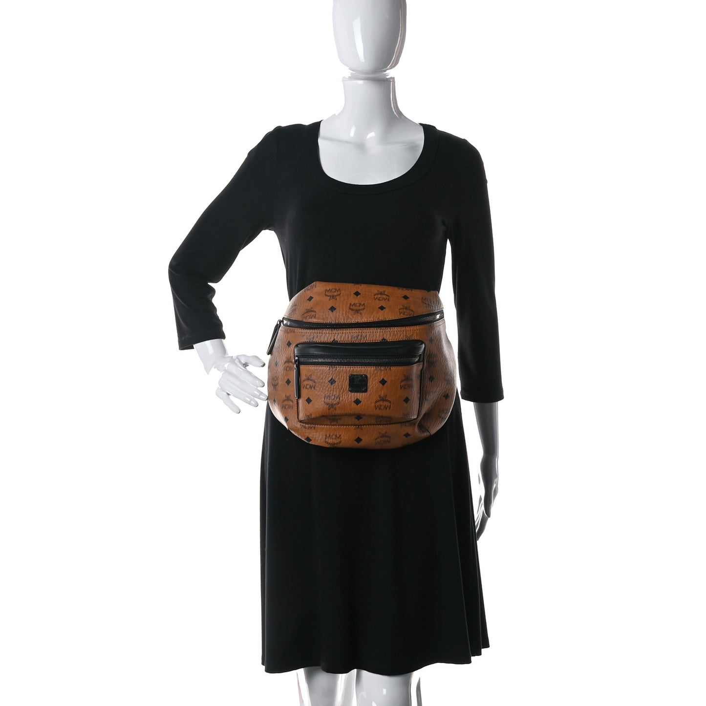 Visetos Medium Belt Bag Cognac Black