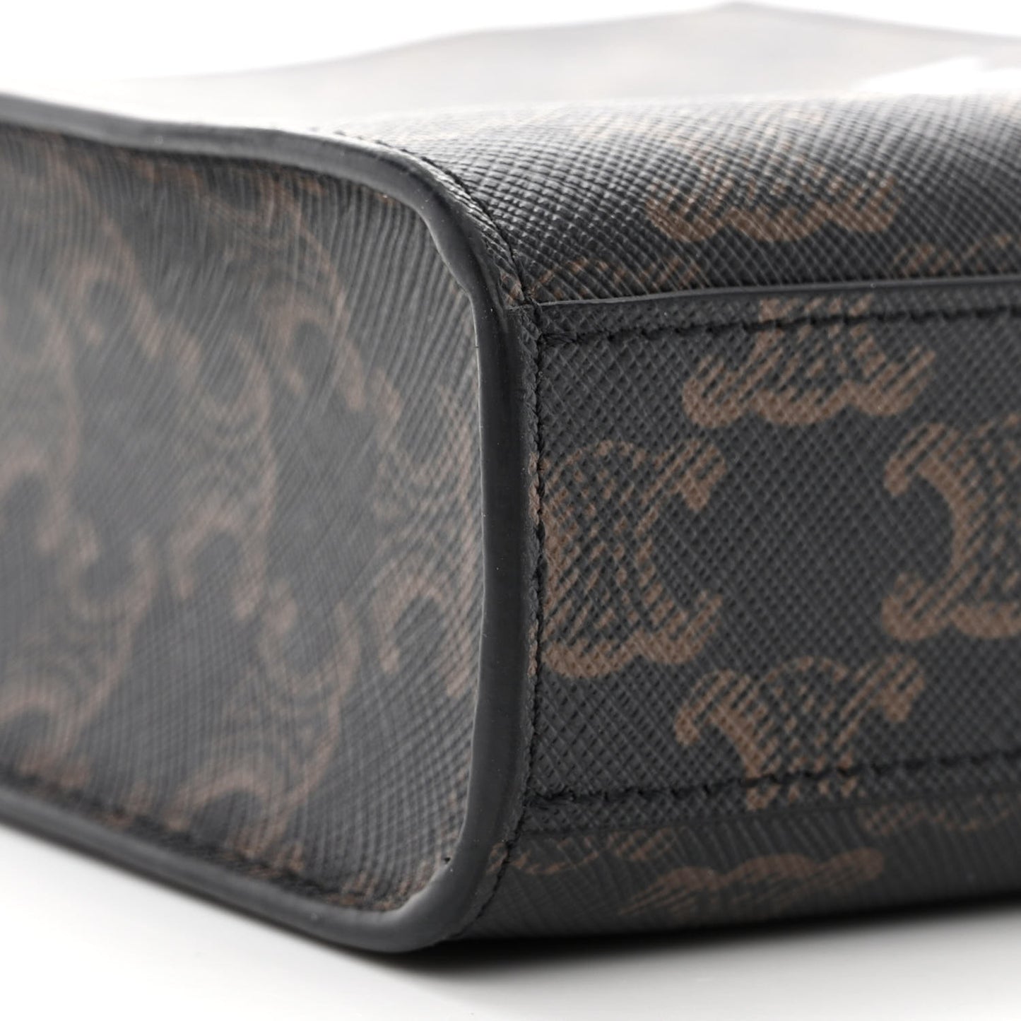 Triomphe Canvas Calfskin Mini Vertical Cabas Tan
