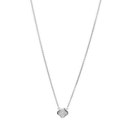 Van Cleef & Arpels 18K White Gold Diamond Pure Alhambra Pendant Necklace 1 of 7