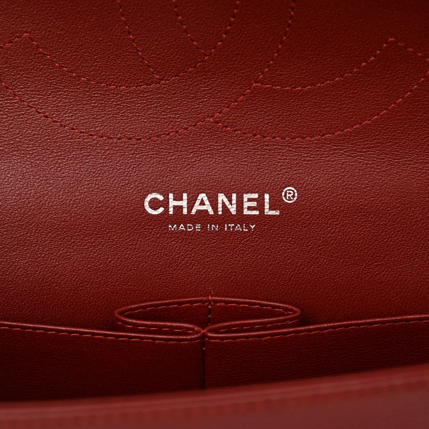 Caviar Quilted Jumbo Double Flap Dark Red