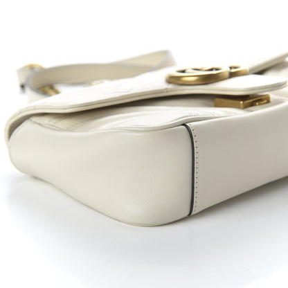 Gucci Calfskin Matelasse Mini GG Marmont Shoulder Bag White 6 of 12