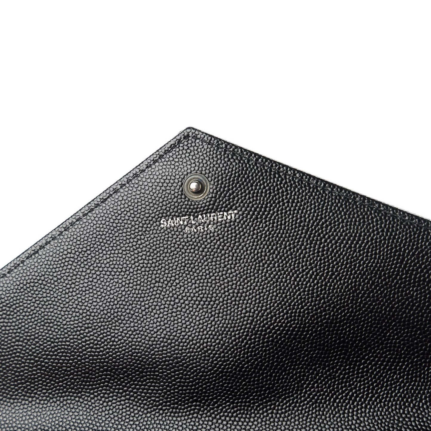 Grain De Poudre Matelasse Chevron Monogram Chain Wallet Black