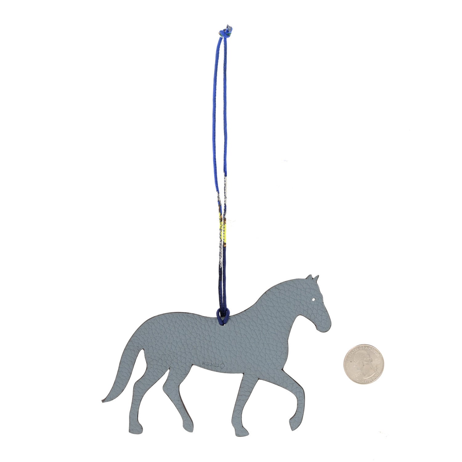 Hermes Epsom Togo Petit H Bag Charm Horse Orange Vert Amande 2 of 4