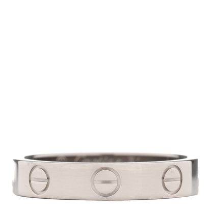 Cartier 18K White Gold 3.5mm LOVE Wedding Band Ring 51 5.75 1 of 5
