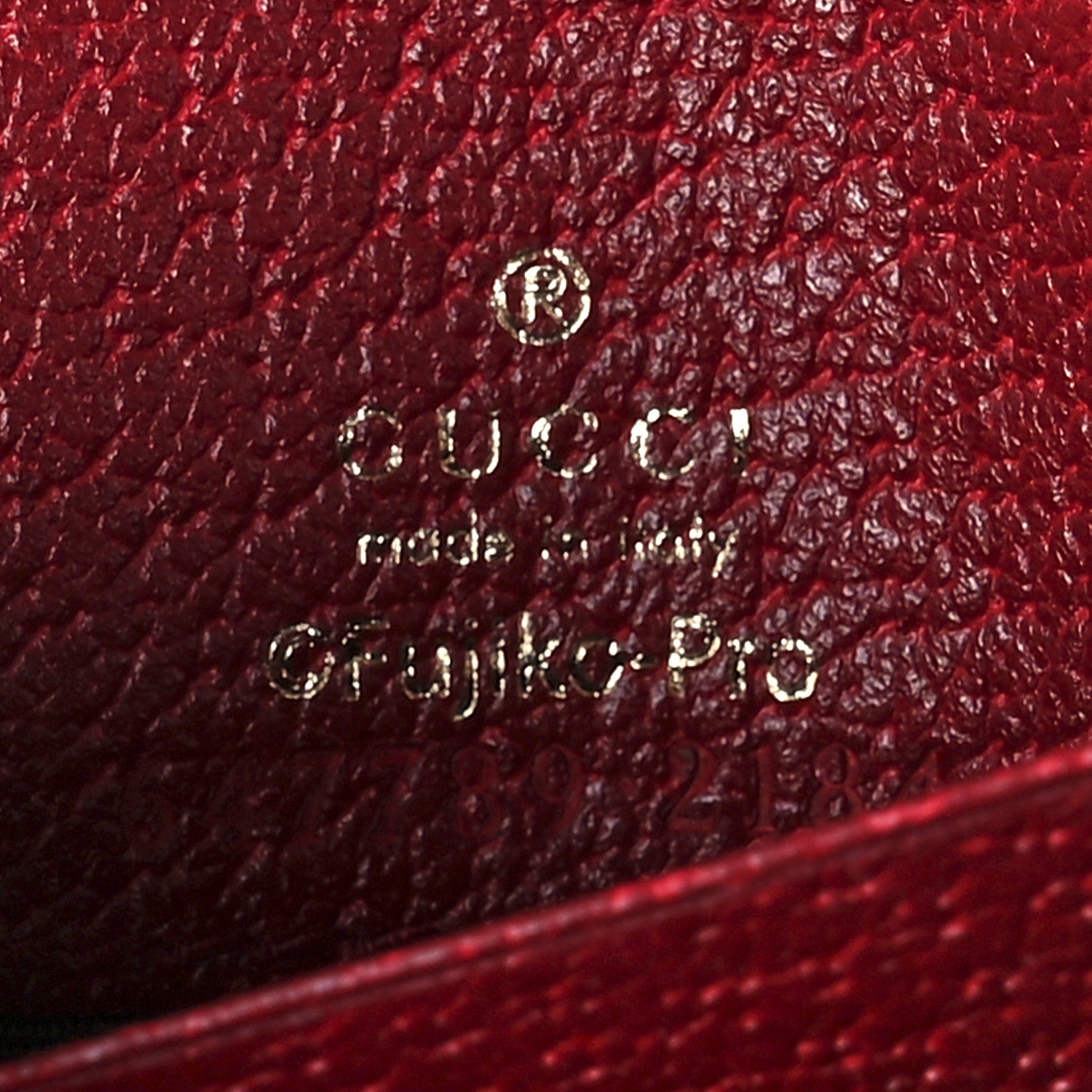 Gucci X DORAEMON Mini Vintage GG Supreme Monogram Compact Wallet Beige Cherry Red 5 of 10