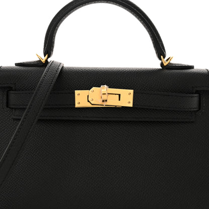 Hermes Epsom Mini Kelly Sellier 20 Black 8 of 11