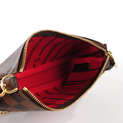 Louis Vuitton Damier Ebene Complice Trunks and Bags Mini Pochette Accessories Red 7 of 7