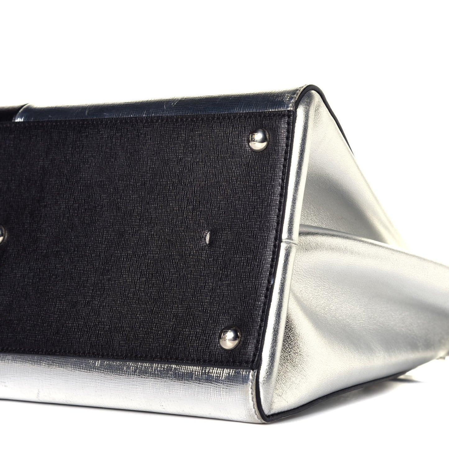 Vitello Elite Bi Color 3Jours Tote Argento Black